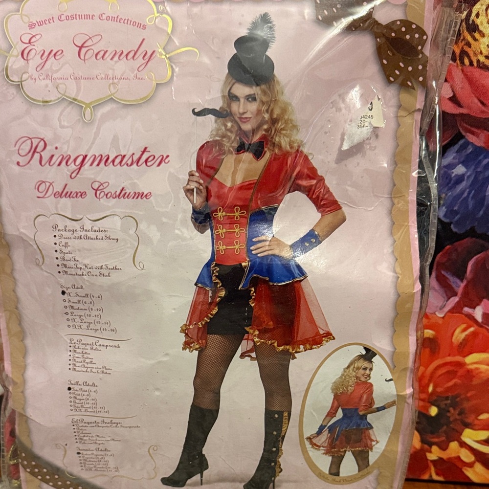 Eye Candy Ringmaster Costume - Red and Blue